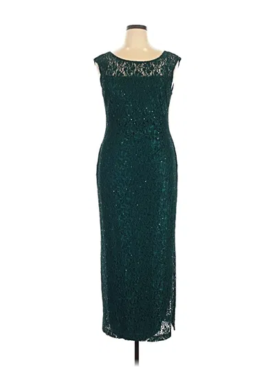 Connected Apparel Cocktail Dress In Green