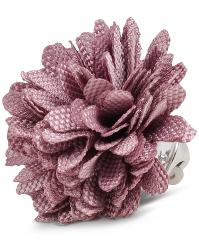 Construct Men's Ceremony Flower Lapel Pin In Quartz(rose Quartz)