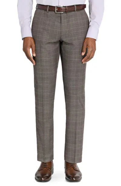Construct Plaid Suit Separate Pants In Gray