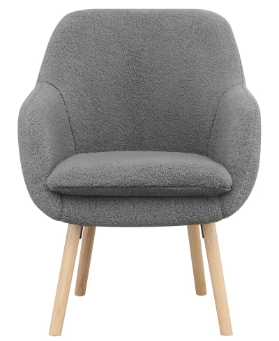 Convenience Concepts 25.25" Sherpa Charlotte Accent Chair In Sherpa Gray
