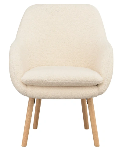 Convenience Concepts 25.25" Sherpa Charlotte Sherpa Accent Chair In Sherpa Creme