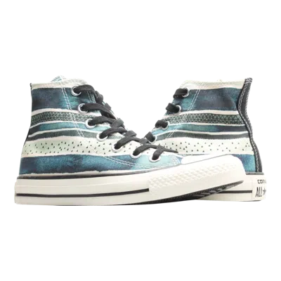 Converse Chuck Taylor All Star Hi Pop Stripes Sneaker In Teal Women In Blue