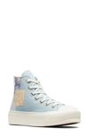 Converse Chuck Taylor® All Star® Lift High Top Platform Sneaker In Blue/ Blue/ Egret