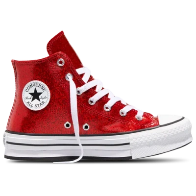 Converse Kids' Girls  Chuck Taylor All Star Eva Lift Hi In White/wine Red