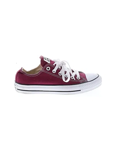 Pre-owned Converse Sneakers In Burgundy