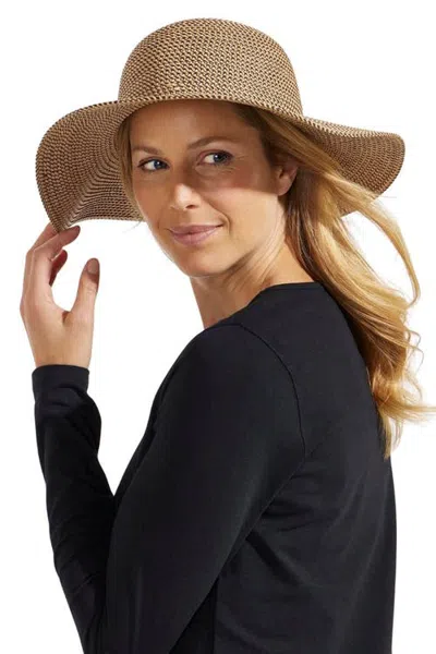Coolibar Blake Elegant Floppy Hat, Upf 50+ Sun Protection In Brown