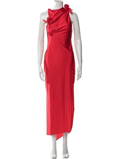 Pre-owned Coperni Asymmetrical Long Dress W/ Tags In Red