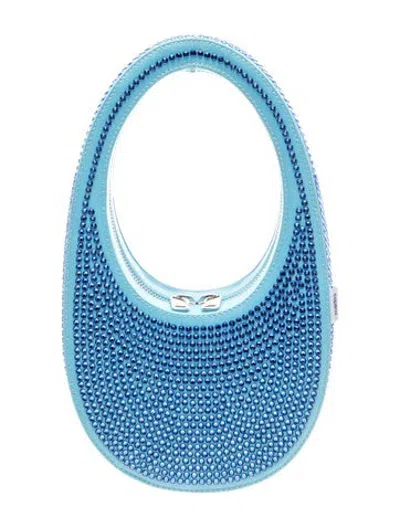 Pre-owned Coperni Crystal Top Handle Bag W/ Tags In Blue