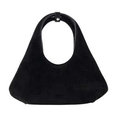 Coperni Folded Mini Suede Bag In Black