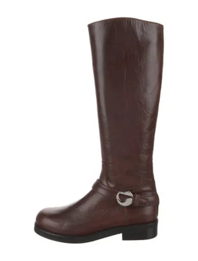 Pre-owned Coperni Leather Riding Boots In Brown