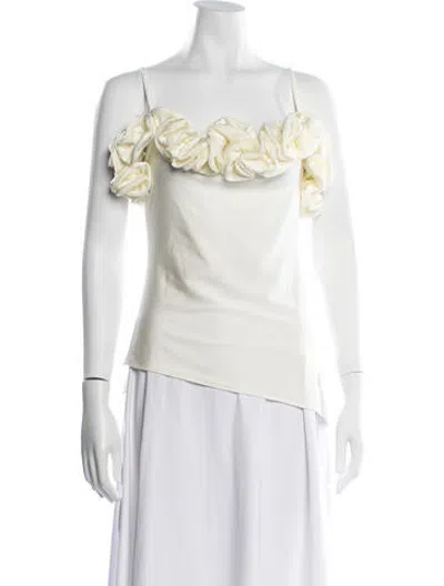 Pre-owned Coperni Square Neckline Sleeveless Top In White