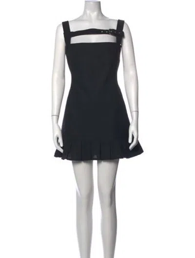 Pre-owned Coperni Wool Mini Dress In Black