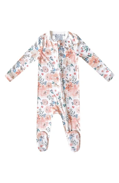 Copper Pearl Babies' Print Fitted One-piece Footie Pajamas In Autumn
