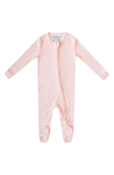 Copper Pearl Babies' Print Fitted One-piece Footie Pajamas In Blush