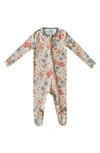 Copper Pearl Babies' Print Fitted One-piece Footie Pajamas In Eden