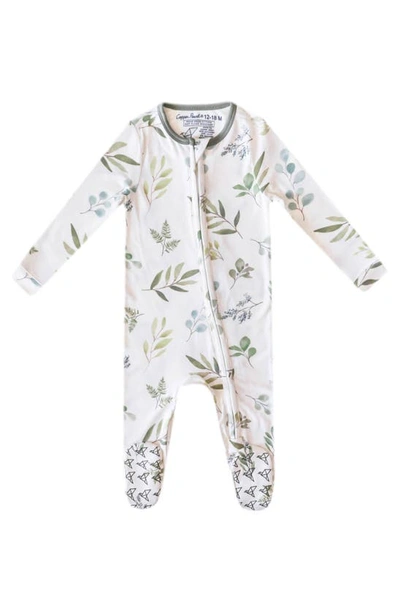 Copper Pearl Babies' Print Fitted One-piece Footie Pajamas In Haven