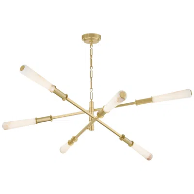 Corbett Dashiell Chandelier 60 Inch In Vintage Polished Brass In Gold