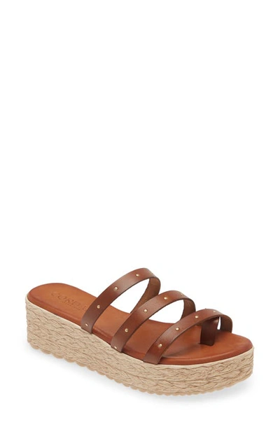 Cordani Bradie Espadrille Platform Slide Sandal In Roble