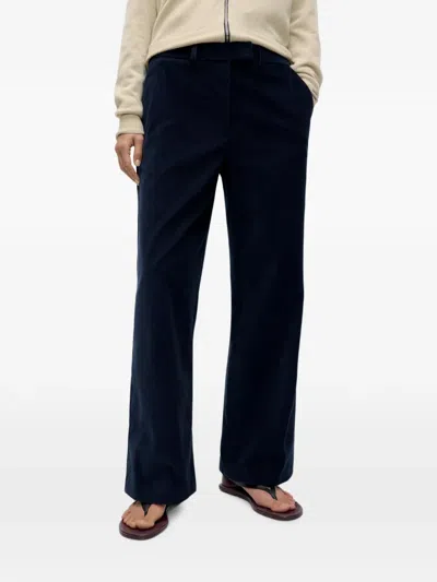 Cordera Corduroy Low-rise Trousers In Black