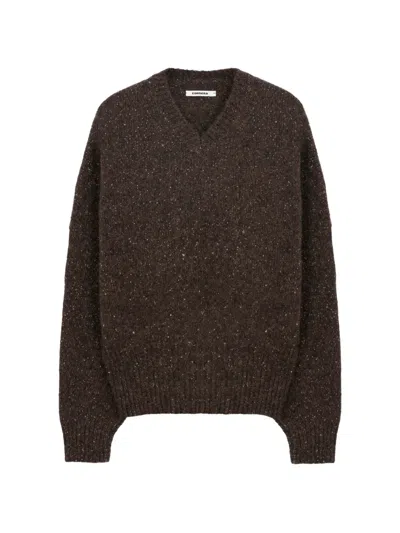 Cordera Speckled V-neck Sweater In Multi