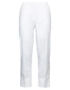 Corinna Caon Woman Pants White Size M Cotton, Elastic Fibres