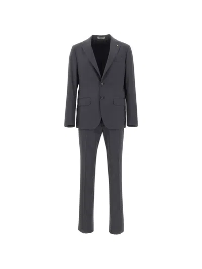 Corneliani Single-breasted Two-button Suit In Blue