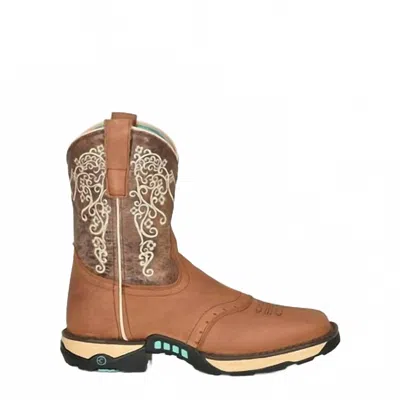 Corral Women's Leather Square Toe Pull On Western Boots In Brown