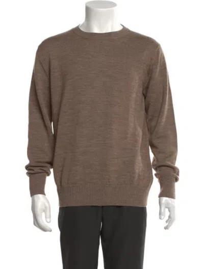 Pre-owned Corridor Merino Wool Crew Neck Pullover In Brown