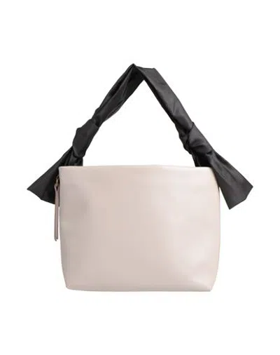 Corsia Woman Handbag Light Grey Size - Soft Leather, Textile Fibers