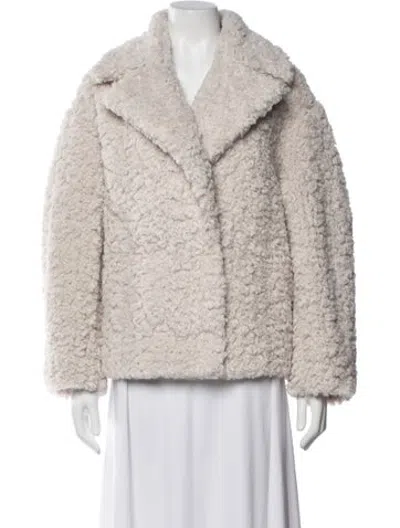 Pre-owned Cos Faux Fur Jacket In Neutrals