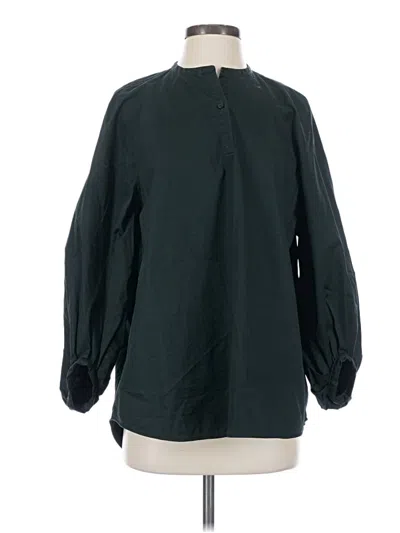 Pre-owned Cos Long Sleeve Blouse In Green