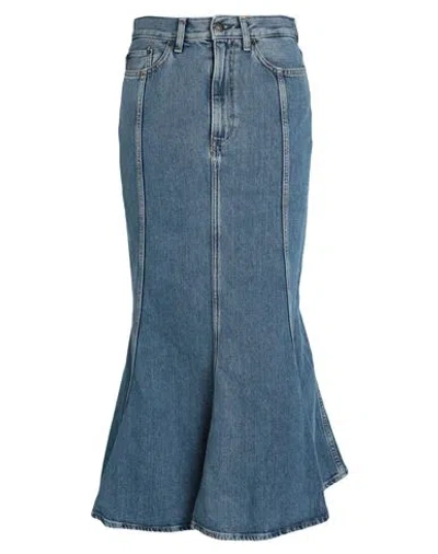 Cos Woman Denim Skirt Blue Size 14 Cotton