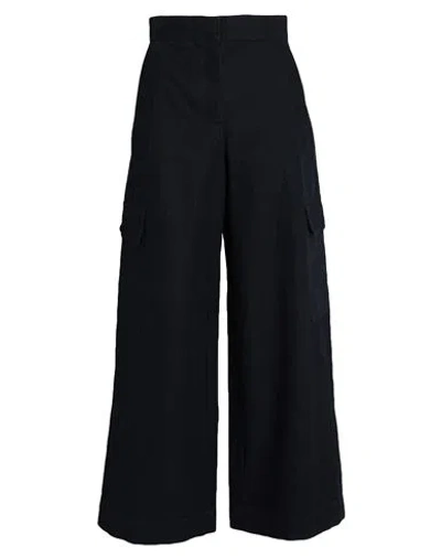 Cos Woman Pants Midnight Blue Size 14 Cotton, Polyamide, Elastane