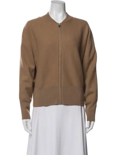 Pre-owned Cos Wool Bomber Jacket In Brown