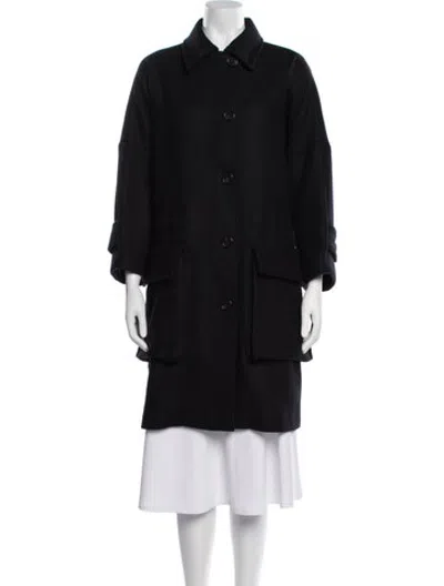 Pre-owned Cos Wool Coat In Black