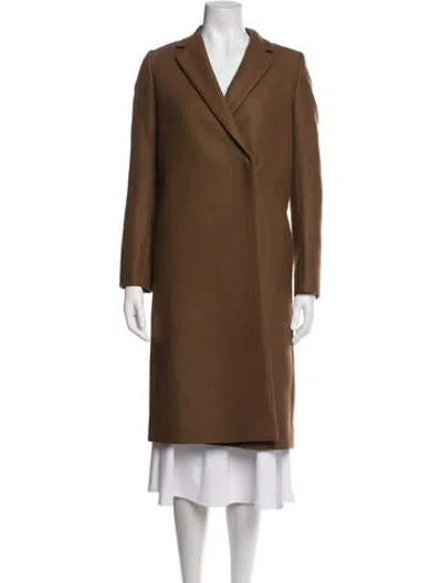 Pre-owned Cos Wool Coat In Brown