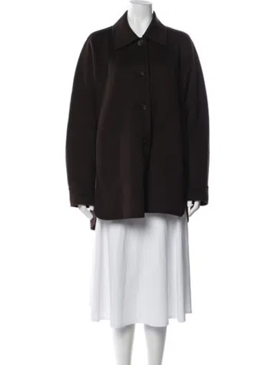 Pre-owned Cos Wool Coat In Brown