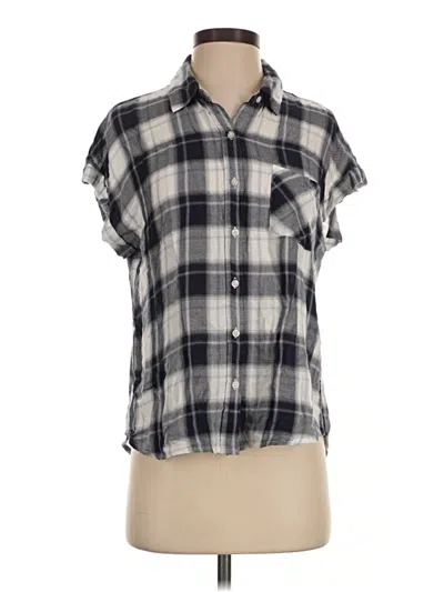 Pre-owned Cosmic Blue Love Short Sleeve Button Down Shirt In Gray