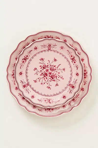 Costa Nova Vila Desert Plate, Set Of 4 In Pink
