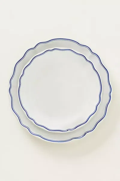 Costa Nova Vila Desert Plate, Set Of 4 In Blue