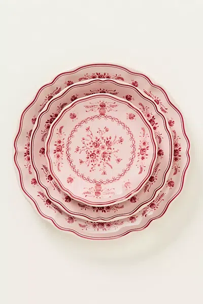 Costa Nova Vila Salad Plate, Set Of 4 In Pink