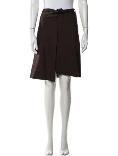 Pre-owned Costume National Midi Length Skirt In Brown