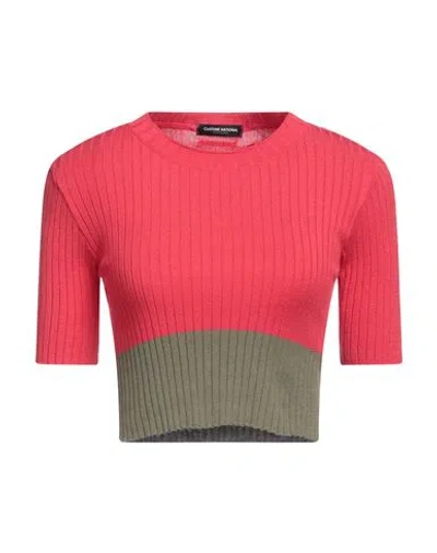 Costume National Woman Sweater Tomato Red Size S Viscose, Polyester