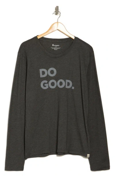 Cotopaxi Do Good Organic Cotton & Recycled Polyester Long Sleeve T-shirt In Iron
