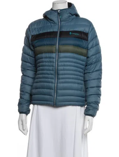 Pre-owned Cotopaxi Nylon Colorblock Pattern Down Jacket In Blue