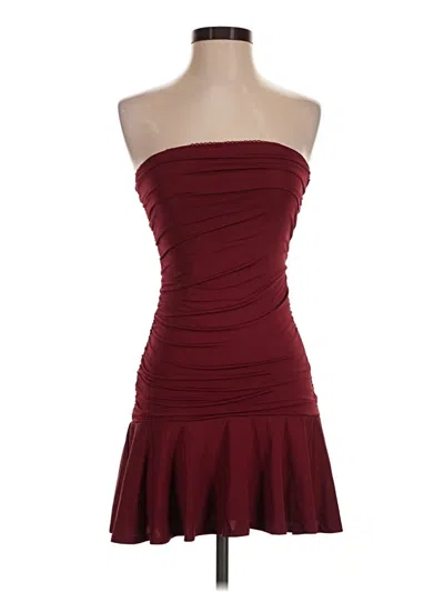 Pre-owned Cotton Candy La Cocktail Dress In Burgundy