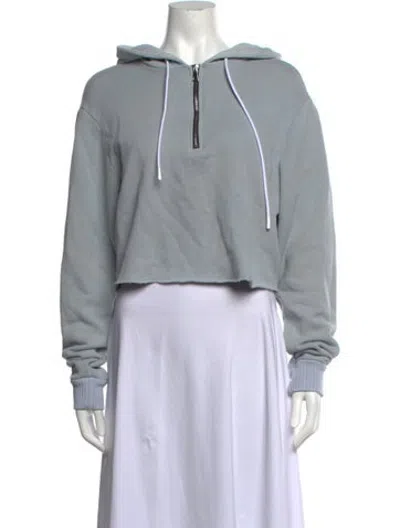 Pre-owned Cotton Citizen Crew Neck Long Sleeve Hoodie In Blue