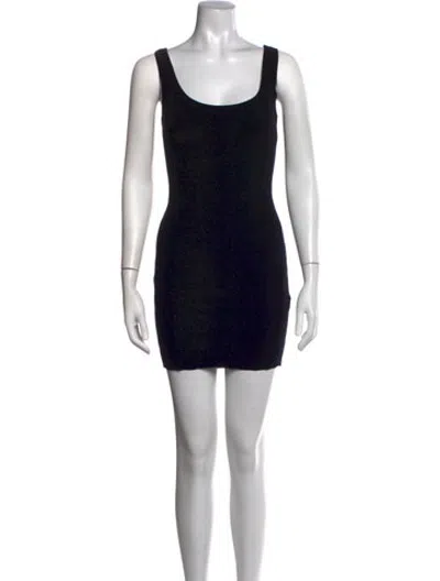Pre-owned Cotton Citizen Scoop Neck Mini Dress W/ Tags In Blue