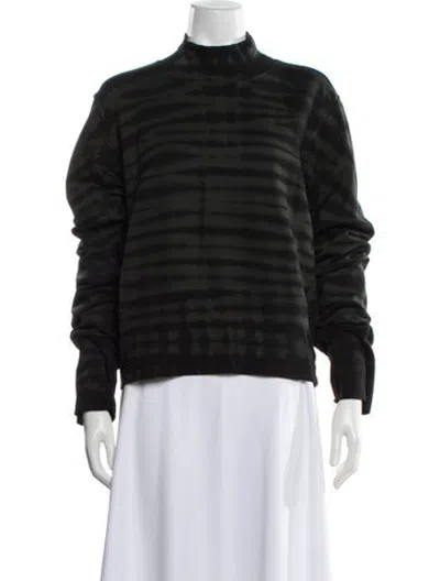 Pre-owned Cotton Citizen Tie-dye Print Mock Neck Sweatshirt In Black