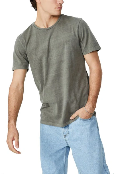 Cotton On Crew Neck Cotton T-shirt In Military